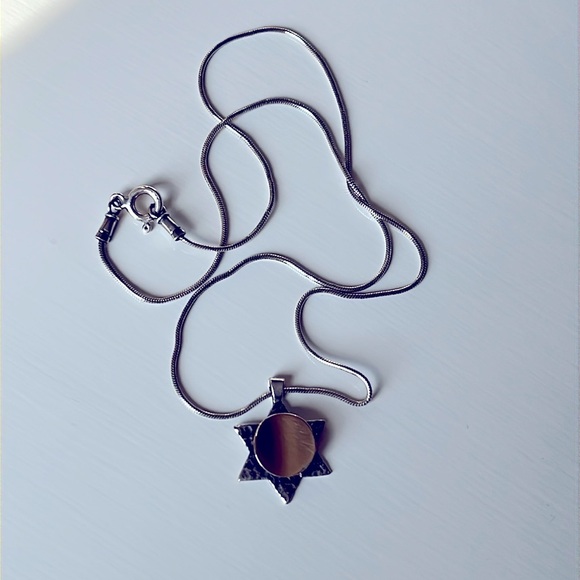 Sterling Silver Star Of David Unisex Pendant Necklace 925 - Picture 6 of 10